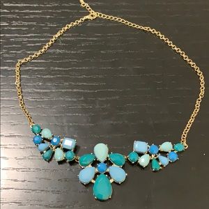 Old Navy blue and green golden necklace